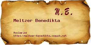 Meltzer Benedikta névjegykártya